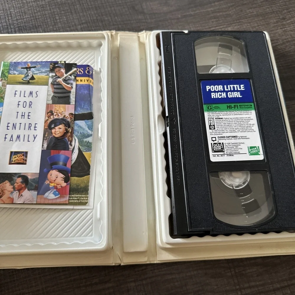 Vintage Shirley Temple Family Feature Color Version VHS Tapes Set Of 7